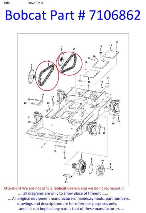 bobcat skid steer drive chains